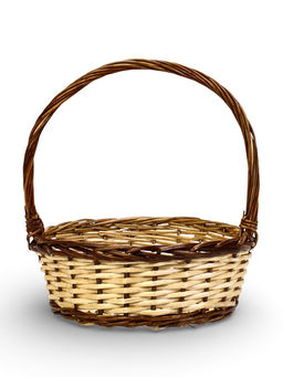 Корзина плетёная для хранения Avana, с ручкой, бежево-коричневая, набор 3 шт.