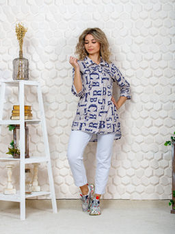 445 Туника "Буквы на песочном"