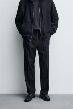 100% WOOL TEXTURED TROUSERS - Zara фото 2