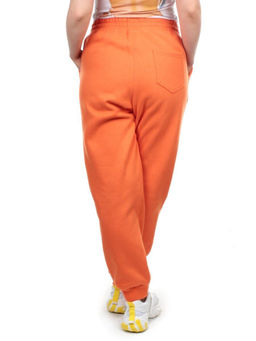 M047 ORANGE Брюки спортивные женские на флисе (100% хлопок) 7986