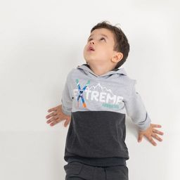 CRB wear/CWKB 62865-12-287 Толстовка для мальчика, светло-серый меланж-темно-серый/Ex.Cherubino  фото 3