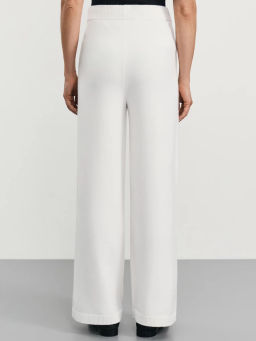 Широкие трикотажные брюки из вискозы / Zarina фото 4