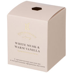 СВЕЧА АРОМАТИЗИРОВАННАЯ В СТАКАНЕ WHITE MUSK & WARM VANILLA 6*7,5 СМ - Lefard фото 2