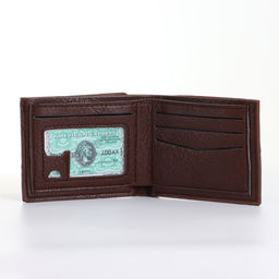 Портмоне мужское без застёжки, коричневое