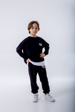 072 Детский костюм, черный (3хнитка петля) - Knitka wear фото 6