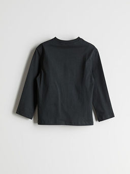 Bisiklet Yaka Dinozor Bask?l? Erkek ?ocuk Ti??rt