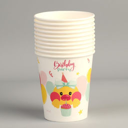 Цена за 10 шт. Стакан бумажный Уточка, 250 мл - Страна карнавалия фото 2