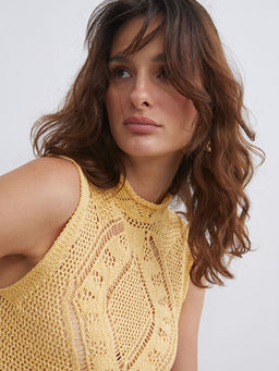 Dik Yaka Ajurlu Kad?n Triko S?veter