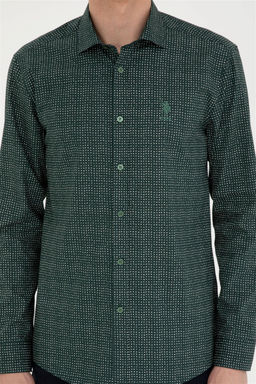 Мужская зеленая рубашка с длинным рукавом Неожиданная скидка в корзине - U.s. polo assn фото 6