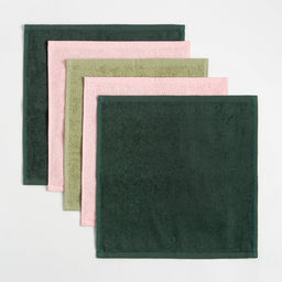 Набор махровых салфеток Счастье это ты 30х30 см -5шт, 100% хл, 340гр/м2 - Этель фото 3