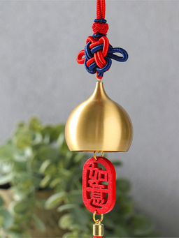 Колокольчик "Золотой купол и узел счастья" 4,5х4,5х10 см