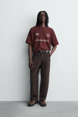 CONTRAST PRINT T-SHIRT