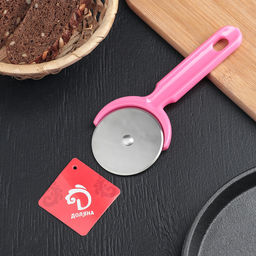 Нож для пиццы и теста Доляна «Наклон», 16.5 см, цвет МИКС