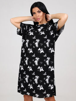 38 ТУНИКА ЖЕНСКАЯ (Бабочки на чёрном) - А-дина фото 3