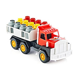 Грузовик "GUCLU" с грузом (1705) в сеточке 24*10*15см