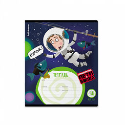 Цена за 10 шт. Тетрадь школьная ученическая ErichKrause Приключения Пети и Волка, 18 листов, клетка (в плёнке по 10 шт.)_MIX-PACK фото 3