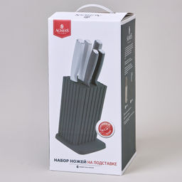 НАБОР НОЖЕЙ AGNESS НА ПЛАСТИКОВОЙ ПОДСТАВКЕ, 6 ПРЕДМЕТОВ  фото 3