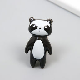 Ручка для шкатулки керамика, металл «Панда», 6.3×3.5 см