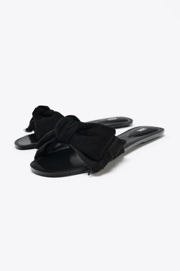 SPLIT SUEDE BOW SANDALS - Zara фото 2