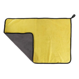 Тряпка для мытья автомобиля, CARTAGE, микрофибра, 400 г/м², 40×60 cм, желто-серая