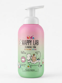 Happy Lab Kids Детское мыло-пенка для рук и тела, вишневая жвачка, 500 мл