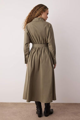 Haki Kusakl? Midi Dokuma Elbise TWOAW26EL00338