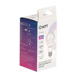 Лампа HiTT-PL, A60, 32 Вт, 230 В, E27, 6500 К