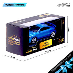 Машина металлическая AUDI TT COUPE, 1:43, цвет синий - Автоград фото 3