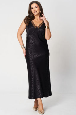 Платье Lenata 16464 черный в рисунок