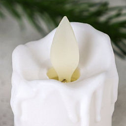 Свеча светодиодная подвижный фитиль 6 см / VFR-32 /уп 12/480/белая - Галеонтрейд фото 4