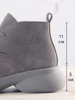 Ботинки 308.927gr.Серый замок замша+серый/мех