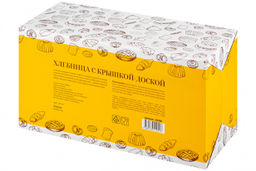 Хлебница 34*18*14 см "Белая" с бамбуковой крышкой