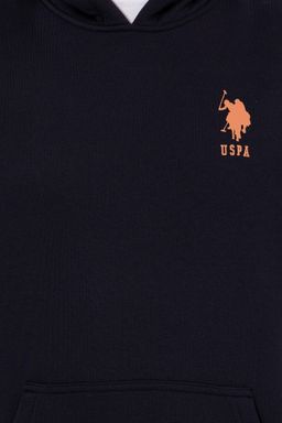 U. S. Polo Assn Мужская темно-синяя комфортная толстовка с капюшоном - U.s. polo assn фото 6