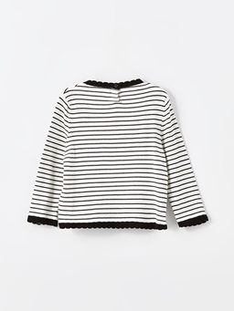 Bisiklet Yaka ?izgili K?z ?ocuk Kazak - Waikiki фото 2