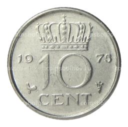 10 центов 1975 года Нидерланды