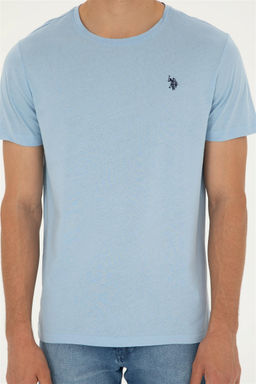 Мужская голубая базовая футболка Неожиданная скидка в корзине - U.s. polo assn фото 6