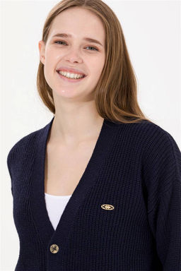 U. S. Polo Assn Женский темно-синий трикотажный кардиган - U.s. polo assn фото 10