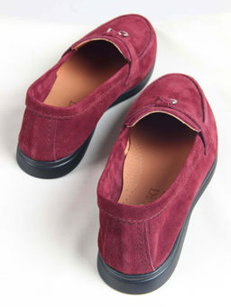 Лоферы туфли 170.2614bl. бордо замша