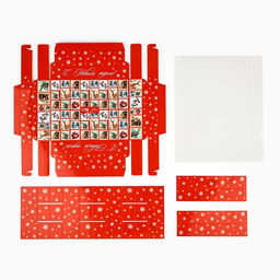 Цена за 5 шт. Коробка под 12 конфет с ячейками Новогодние сюжеты, 14.5 х 18.5 х 3 см - Дарите счастье фото 7