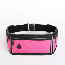 Поясная сумка на молнии, 3 отдела, цвет розовый - Simaland фото 2