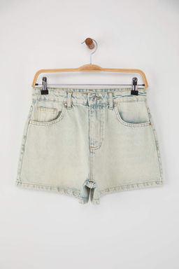 TRENDYOLMILLA Mavi Yuksek Bel Denim Sort TWOSS24SR00174  фото 5
