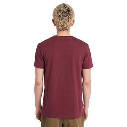 Футболка Timberland T-Shirt Dunstan River Jersey Crew Neck Slim бордовая  фото 5