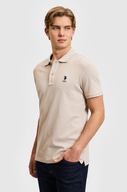 Erkek Slim Fit Polo Yaka Ta_ Basic Ti__rt
