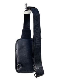 Сумка мужская из натуральной кожи, цвет черный - Greta фото 2