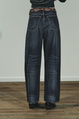 TRF MID-WAIST RIPPED BAGGY JEANS - Zara фото 5