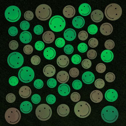 Набор интерьерного светящегося декора на стену TAKE IT EASY Улыбка, 60 шт.