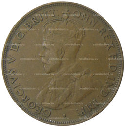 Монета 1 пенни 1921 года Австралия