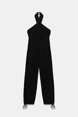 MONO LARGO HALTER BOMBACHO / Negro - Zara фото 8