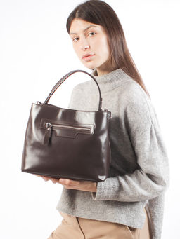 LACCOMA сумка Y2316-3-темно коричневый натуральная кожа полиэстер