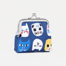 Кошелёк на фермуаре, цвет синий